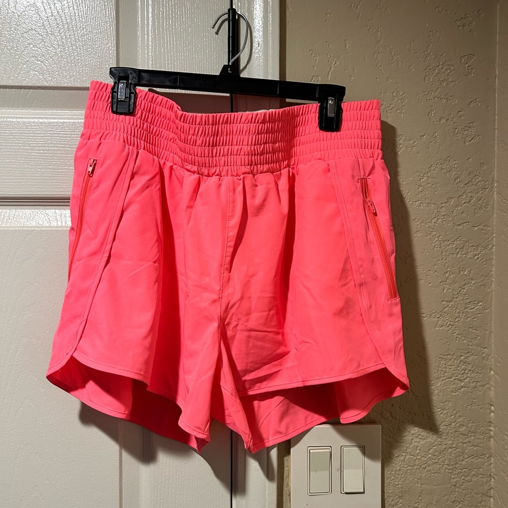 BMJL Women's Athletic High Waisted Running Shorts- LARGE